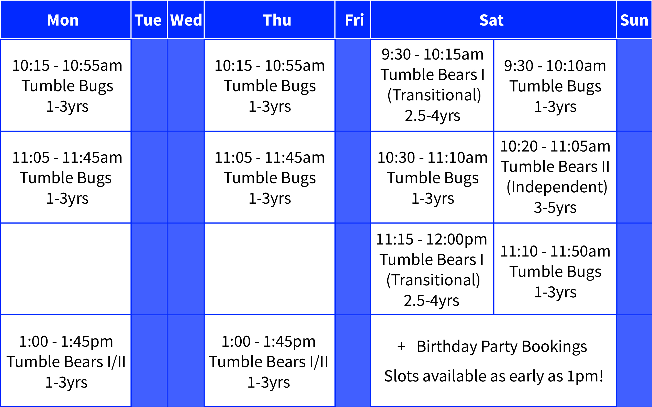 Waltham Summer Class Schedule@300x-100